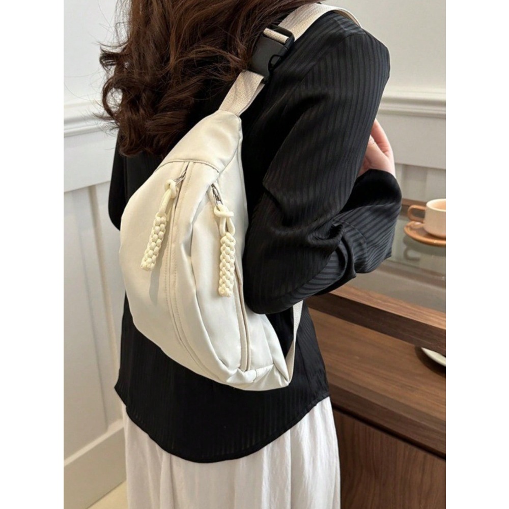 Sling Backpack Shoulder - Large Capacity Nylon Chest Bag/Waist Bag,