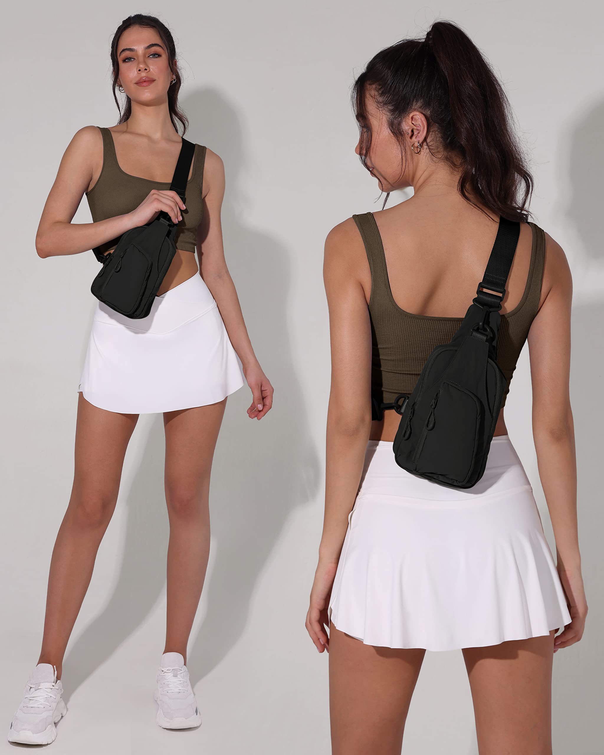 Small Sling Bag with Adjustabl - Sling Backpack Shoulder avaliação e preço