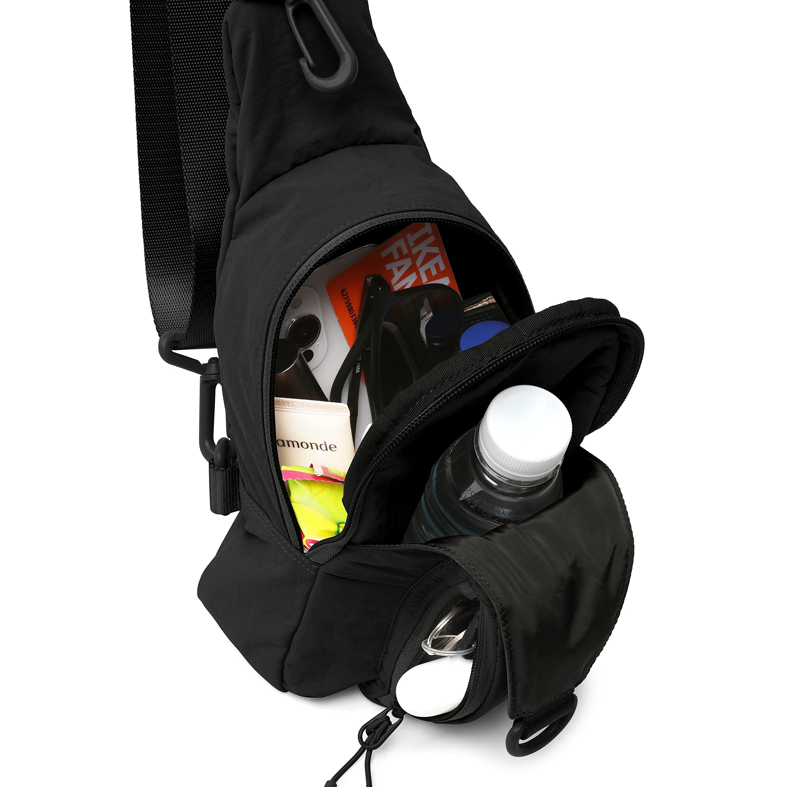 Small Sling Bag with Adjustabl - Sling Backpack Shoulder avaliação e preço