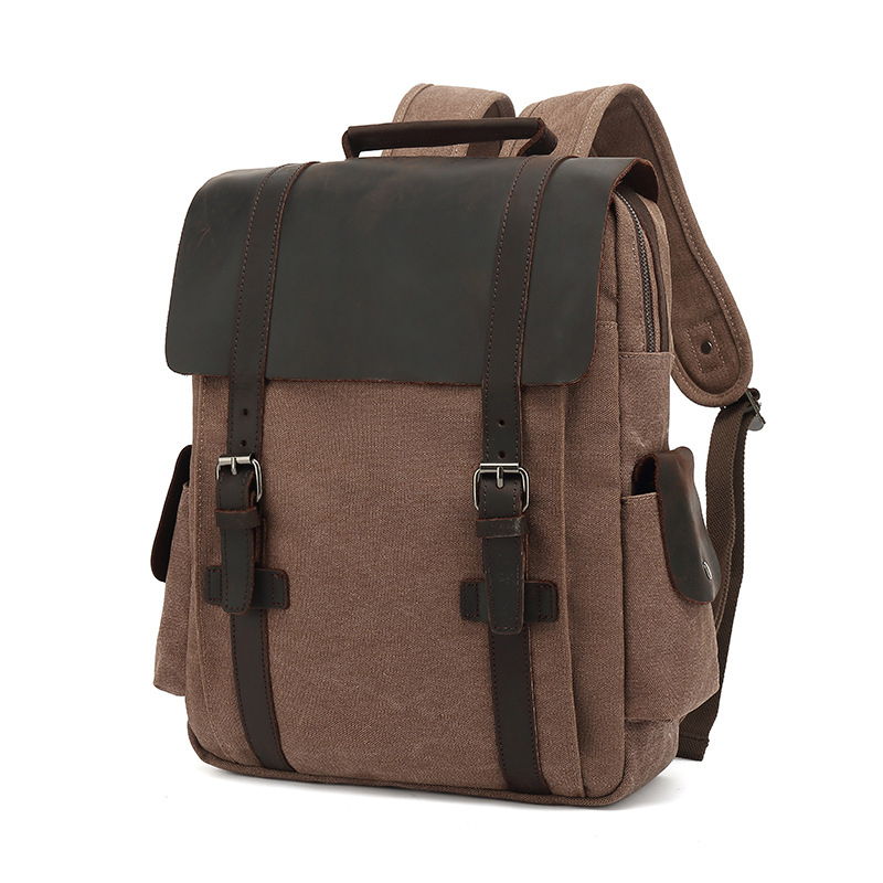 New Fashion Backpack Leather C - Rucksack Military Style avaliação e preço
