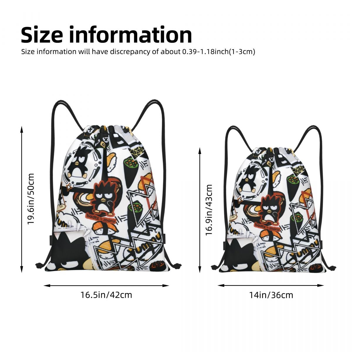 Cute Cartoon Penguin Bad Badtz - Drawstring Gym Bag avaliação e preço