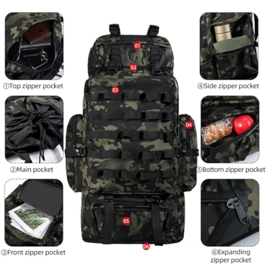 70L/100L Camping Hiking Backpa - Hiking Backpack Waterproof avaliação e preço