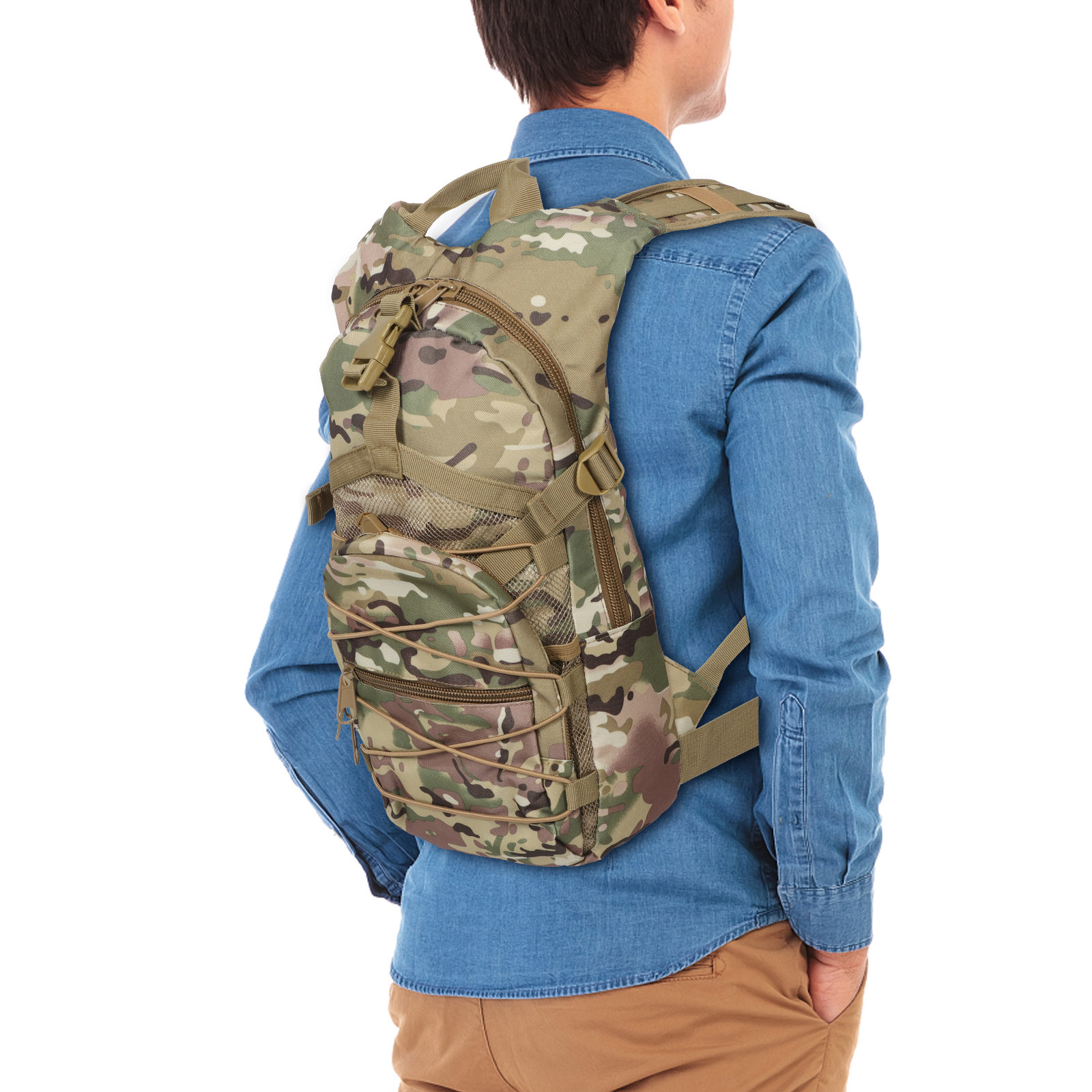 Military Style Camouflage Back - Rucksack Military Style avaliação e preço