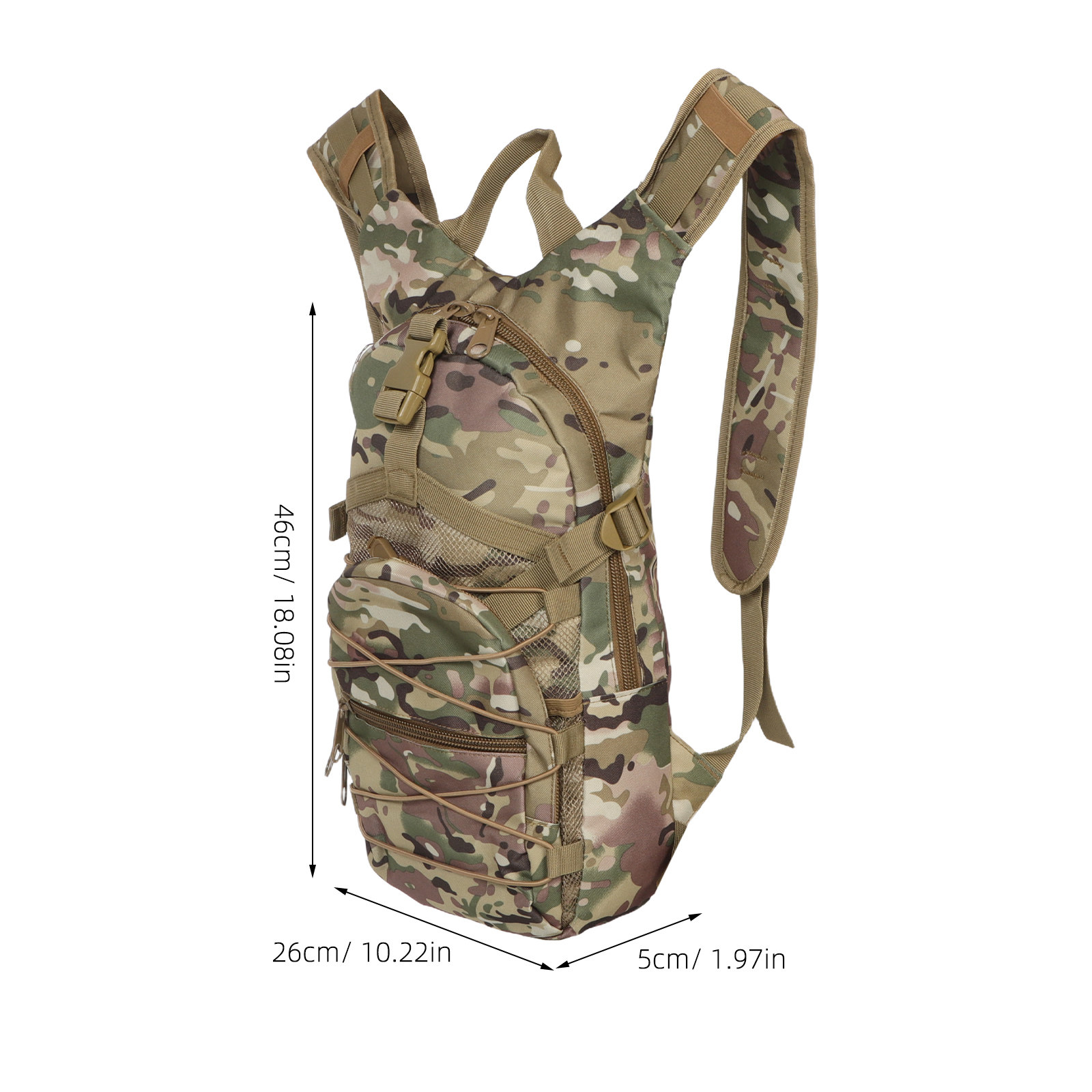 Military Style Camouflage Back - Rucksack Military Style avaliação e preço