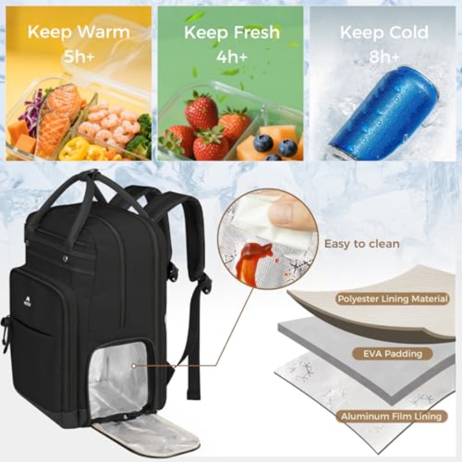 Teacher Backpack with Lunch Co - Laptop Backpack 15.6 avaliação e preço