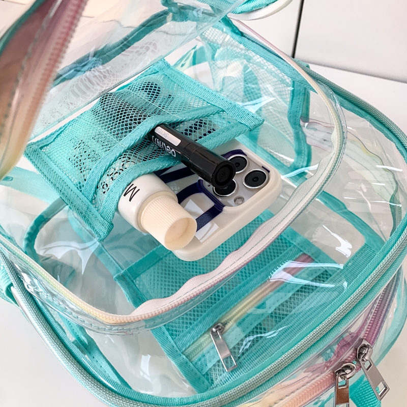 PVC Transparent Zipper Large C - Fashion Backpack Women avaliação e preço