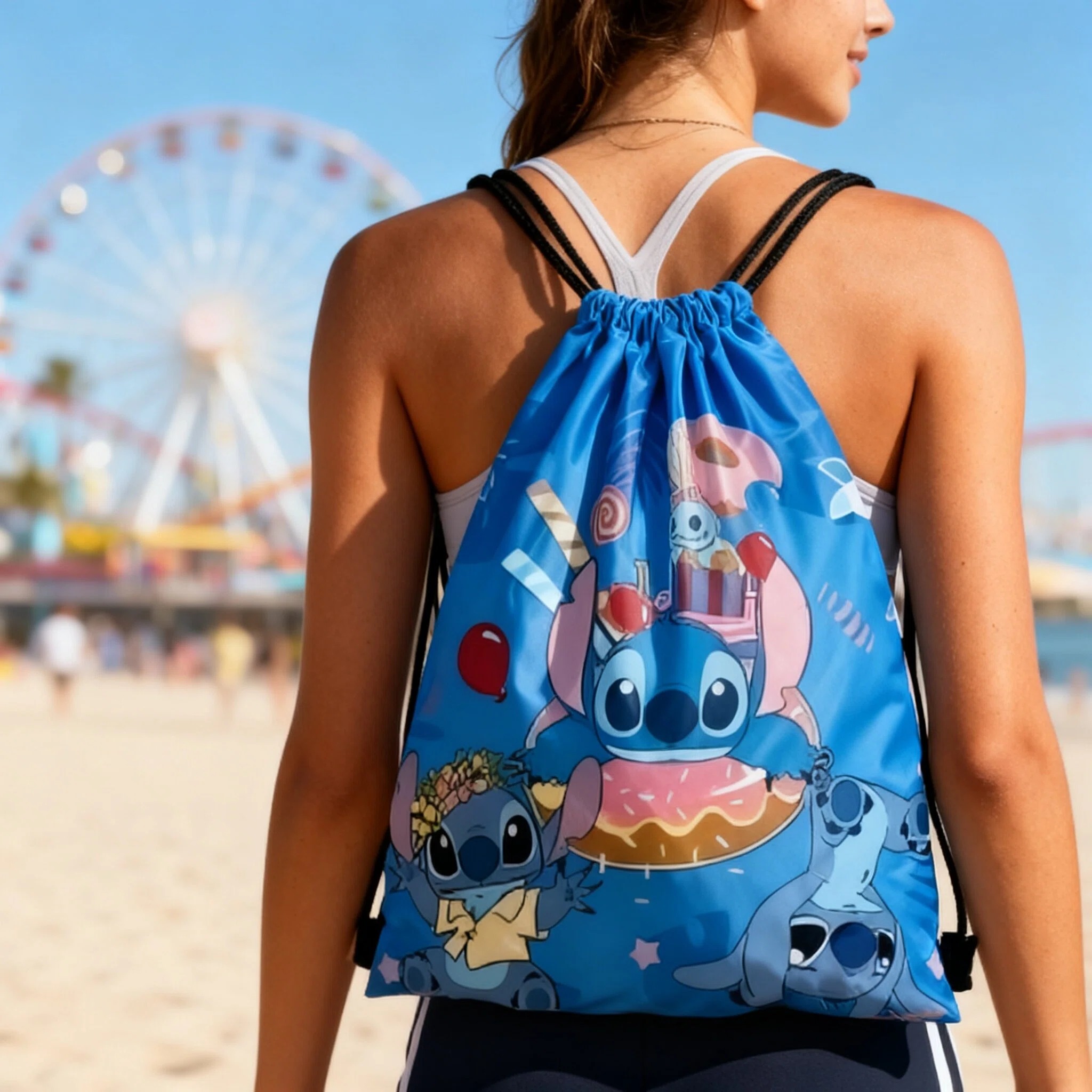 Disney Stitch Storage Bags Set - Drawstring Gym Bag avaliação e preço
