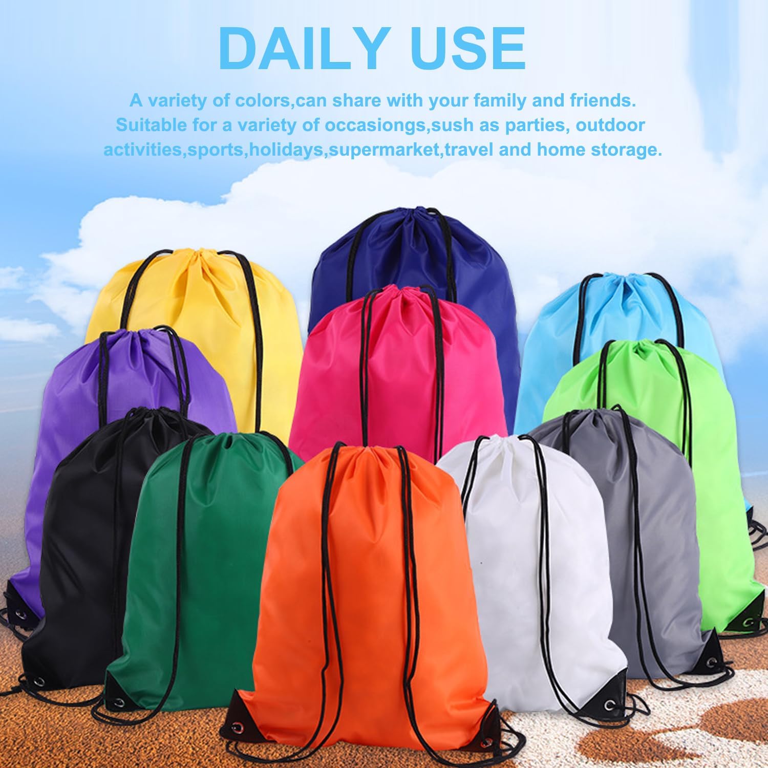 120PCS Drawstring Backpack Bul - Drawstring Gym Bag avaliação e preço