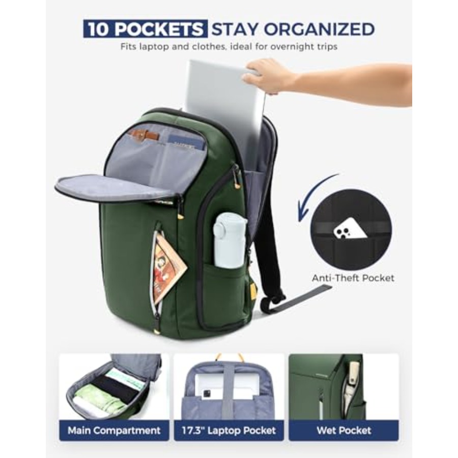 Laptop Backpack for Men, Buses - Travel Backpack Anti Theft avaliação e preço