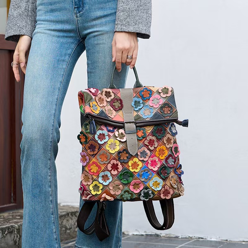Vintage Women Genuine Leather  - Leather Backpack Vintage avaliação e preço
