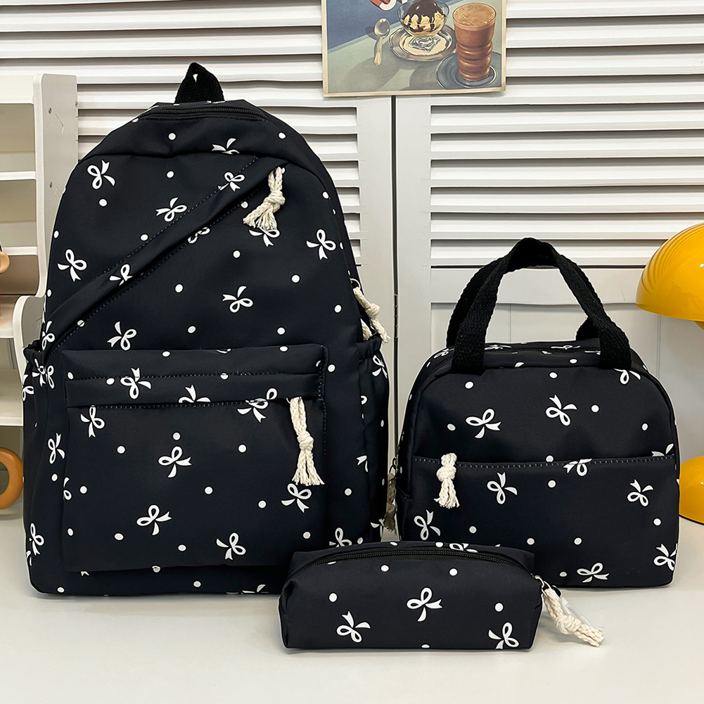 3pcs Bow Tie College School Ba - School Backpack Teen avaliação e preço