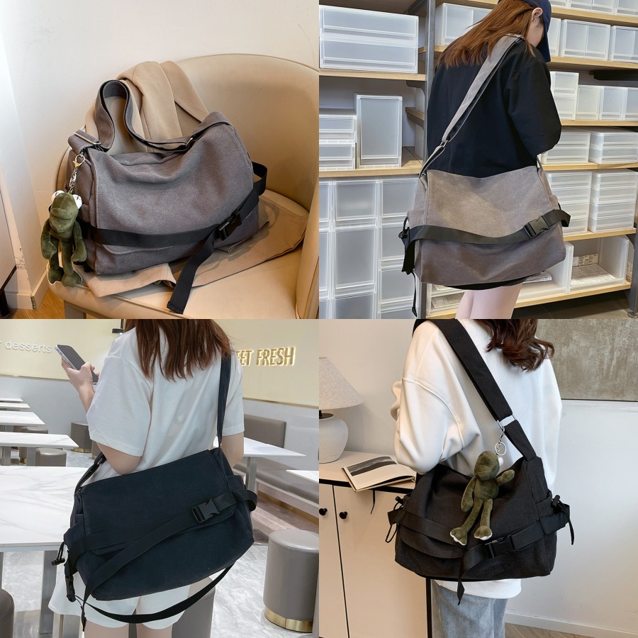 【New Arrival】Black Canvas Cros - Canvas Backpack Casual avaliação e preço
