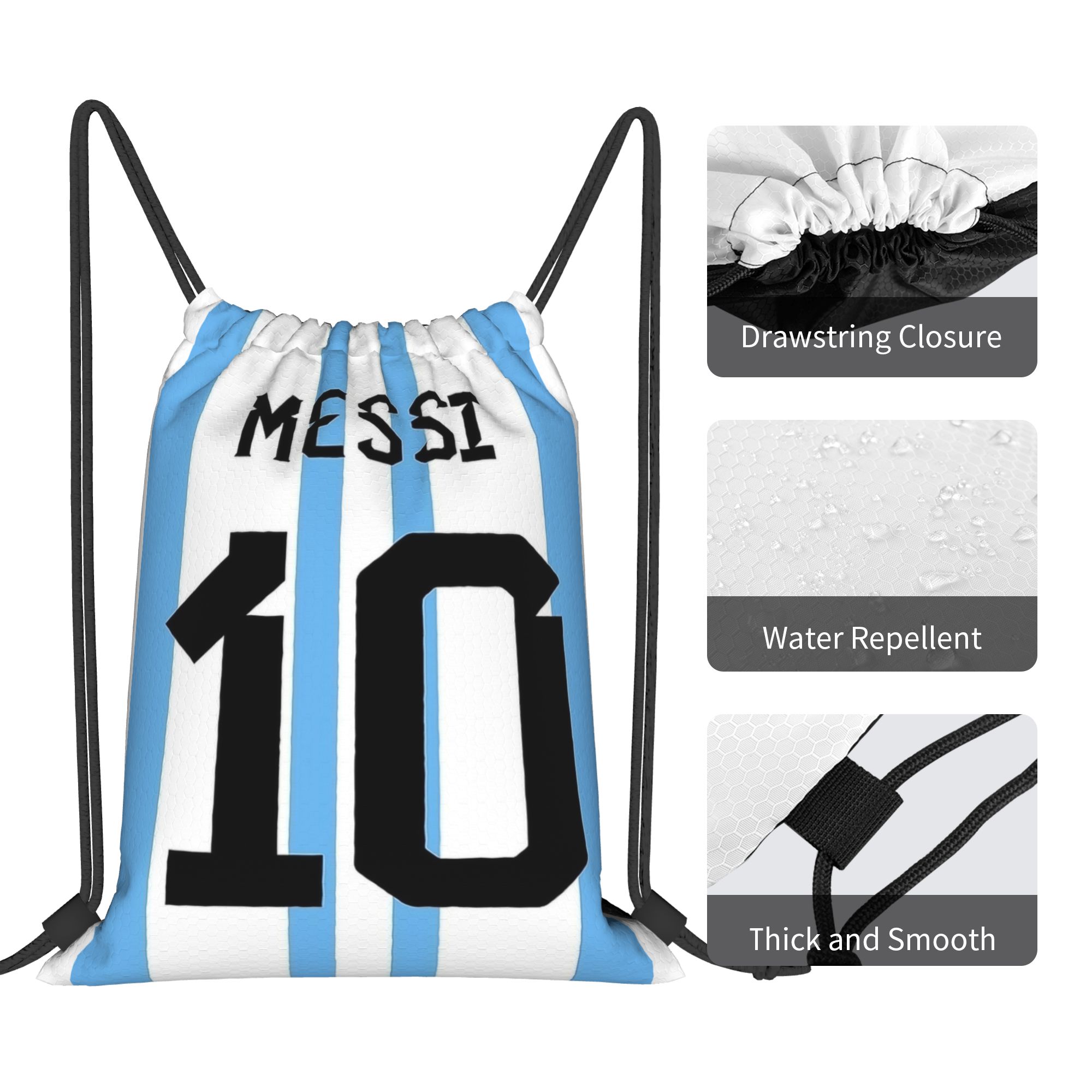 Messis 10 Soccer Football Draw - Drawstring Gym Bag avaliação e preço