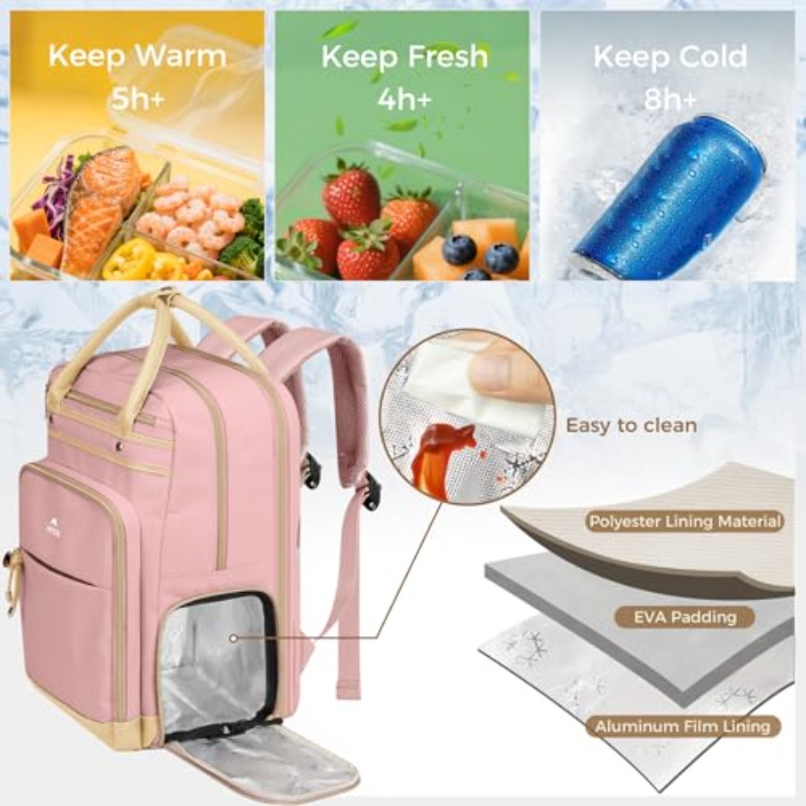 Lunch Backpack for Women, Teac - Laptop Backpack 15.6 avaliação e preço