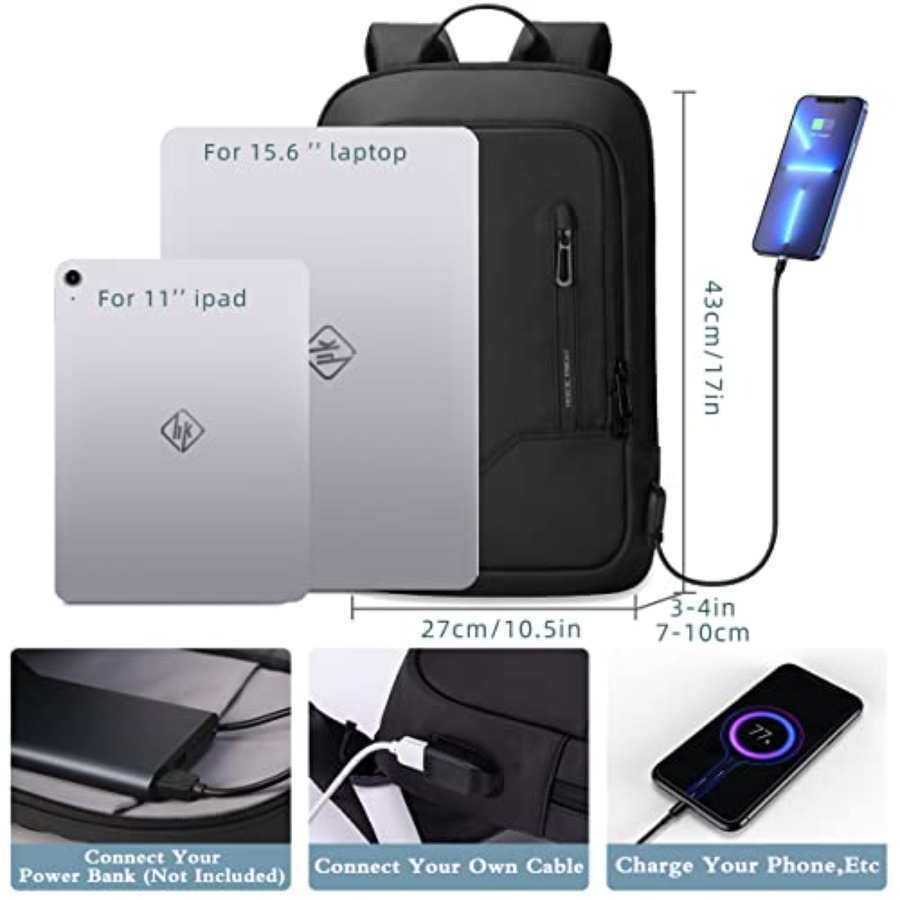 Backpack for Men Business Slim - Travel Backpack Anti Theft avaliação e preço