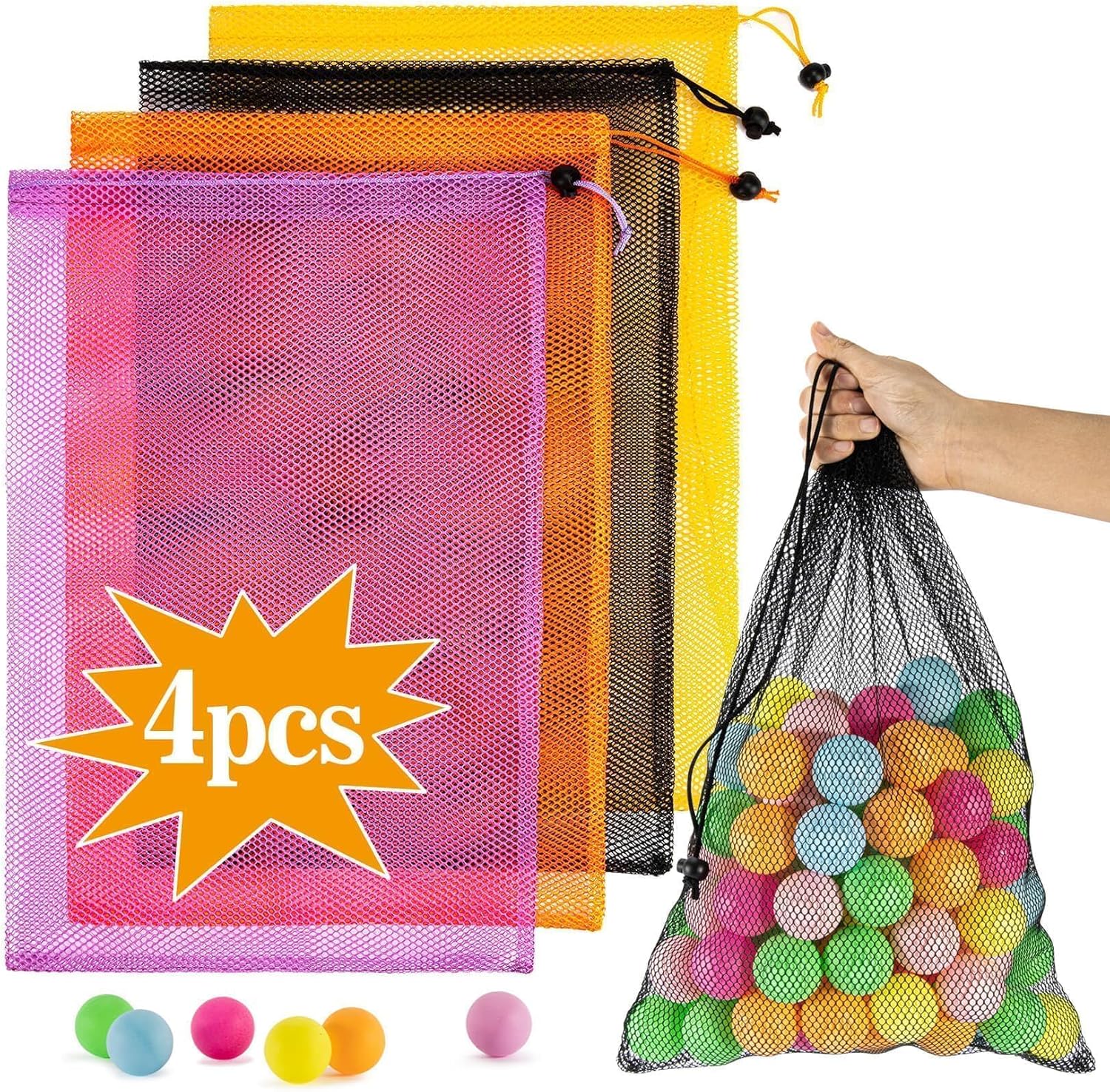 4PCS Mesh Drawstring Bags 18x1 - Drawstring Gym Bag avaliação e preço