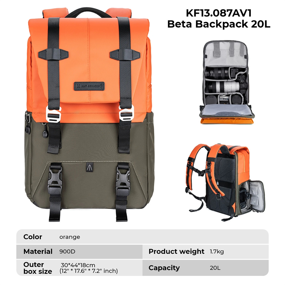 K&F CONCEPT Camera Backpack Tr - Laptop Backpack 15.6 avaliação e preço