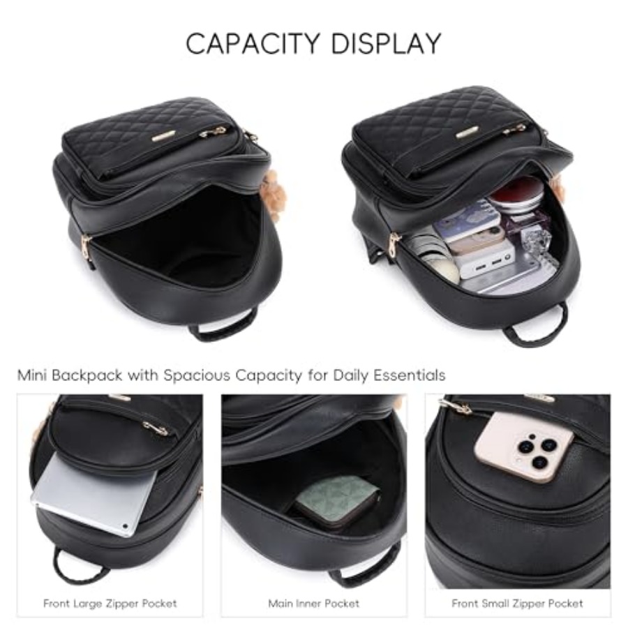 Mini Leather Backpack Purse fo - Mini Backpack Purse avaliação e preço