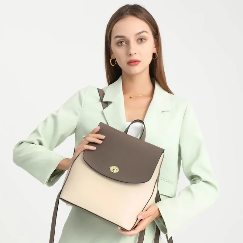Women's Bags Large Capacity Le - Leather Backpack Vintage avaliação e preço