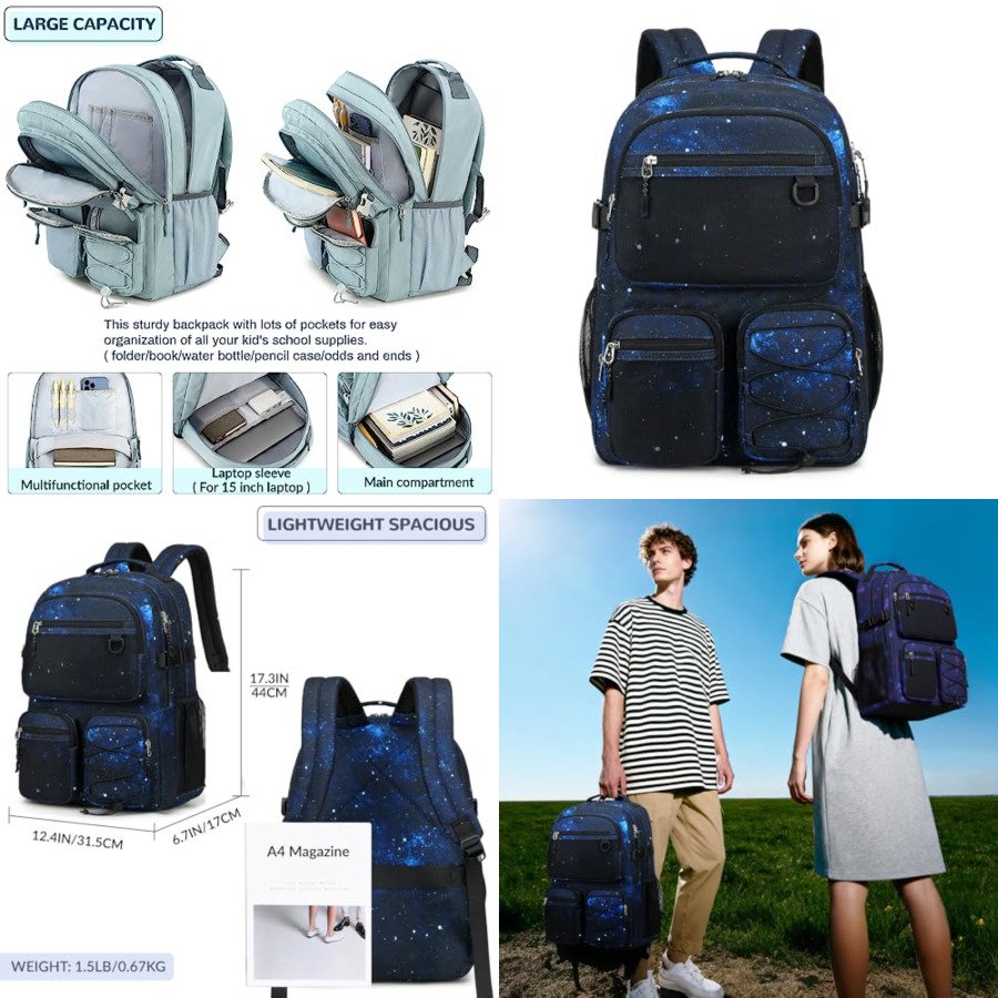 Multi-Pocket Backpack for Trav - Laptop Backpack 15.6 avaliação e preço