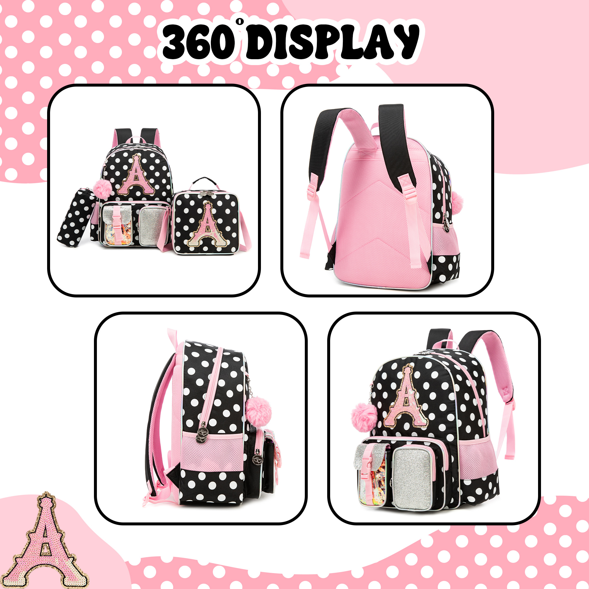 Backpack for Girls Letter Back - School Backpack Teen avaliação e preço