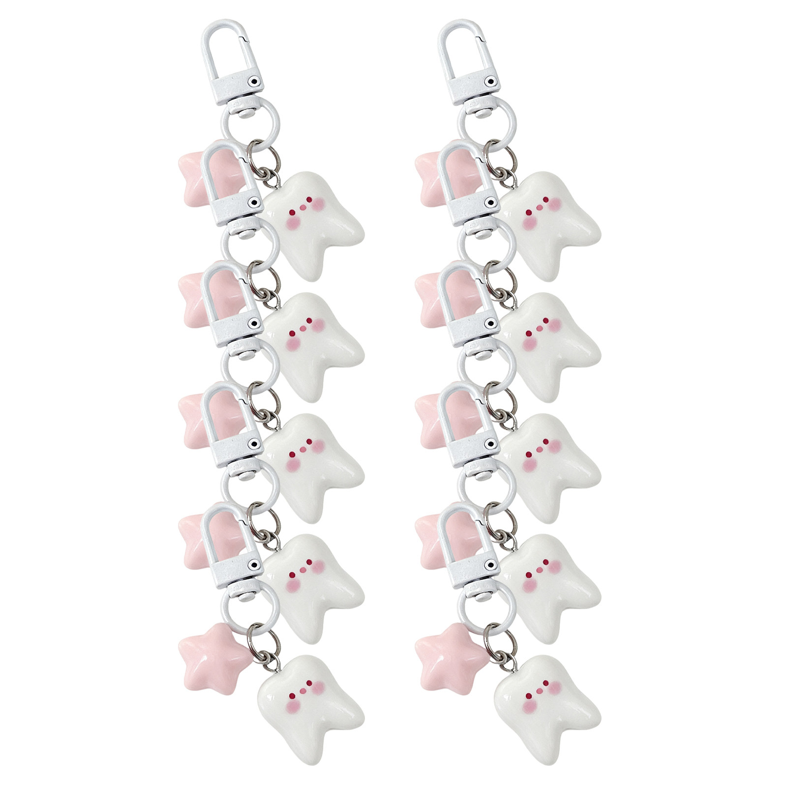 10Pcs Tooth Shape Keychain Cut - Mini Backpack Purse avaliação e preço