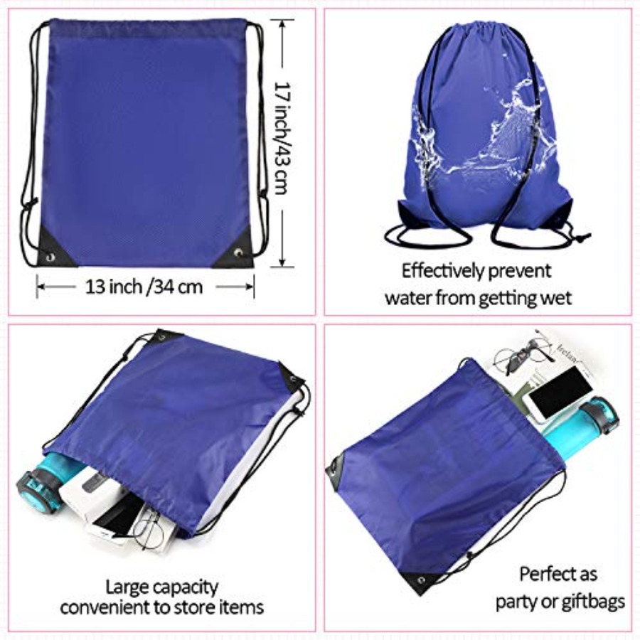 60 Pieces Drawstring Backpack  - Drawstring Gym Bag avaliação e preço