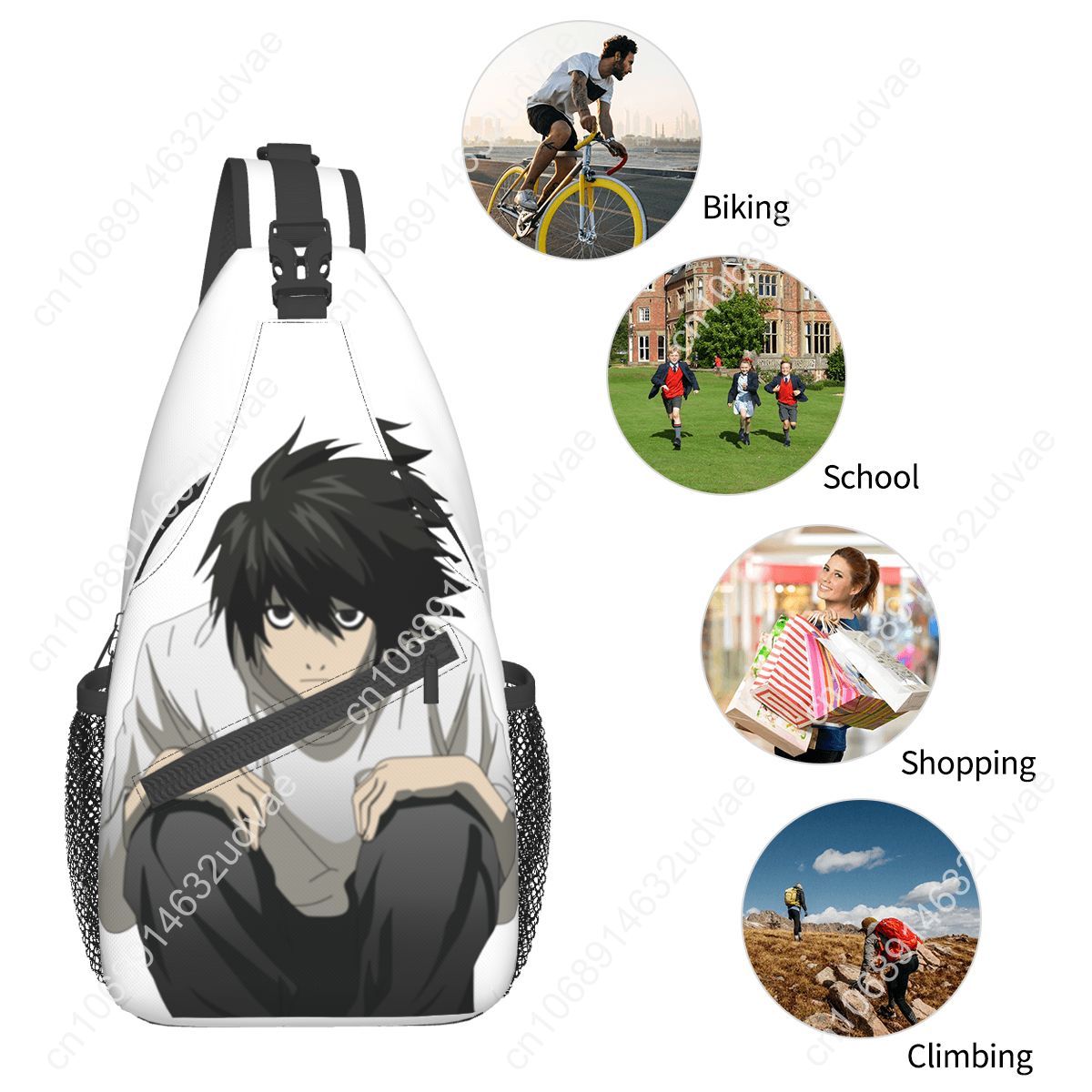 L Death Note Sling Bags Chest  - Sling Backpack Shoulder avaliação e preço
