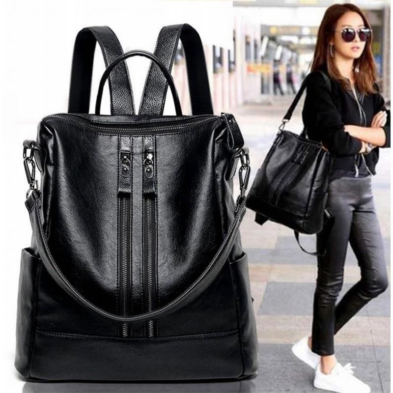 Women Soft Leather Backpack Sc - Canvas Backpack Casual avaliação e preço