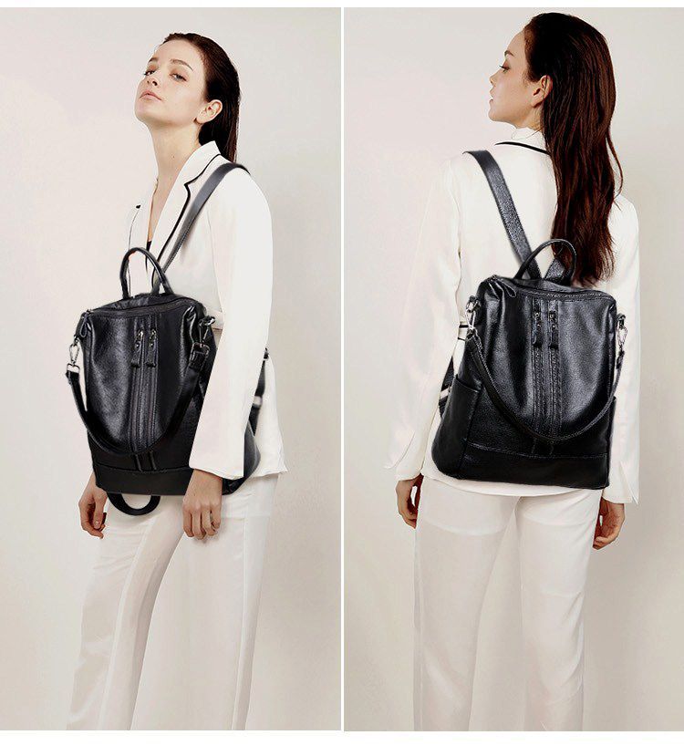 Women Soft Leather Backpack Sc - Canvas Backpack Casual avaliação e preço