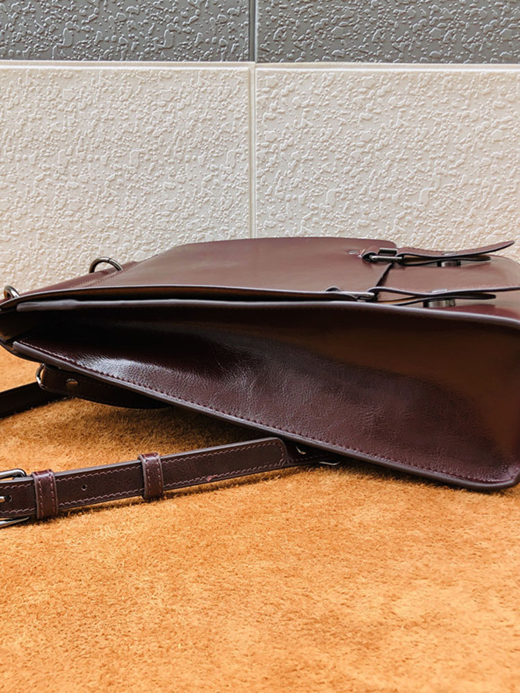 British Style Vintage Cow Spli - Leather Backpack Vintage avaliação e preço