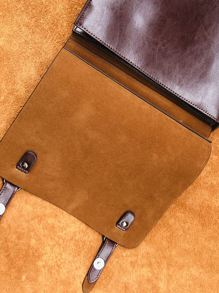 British Style Vintage Cow Spli - Leather Backpack Vintage avaliação e preço