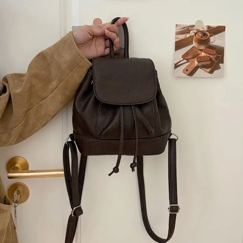 Small Fashion Backpacks School - Leather Backpack Vintage avaliação e preço