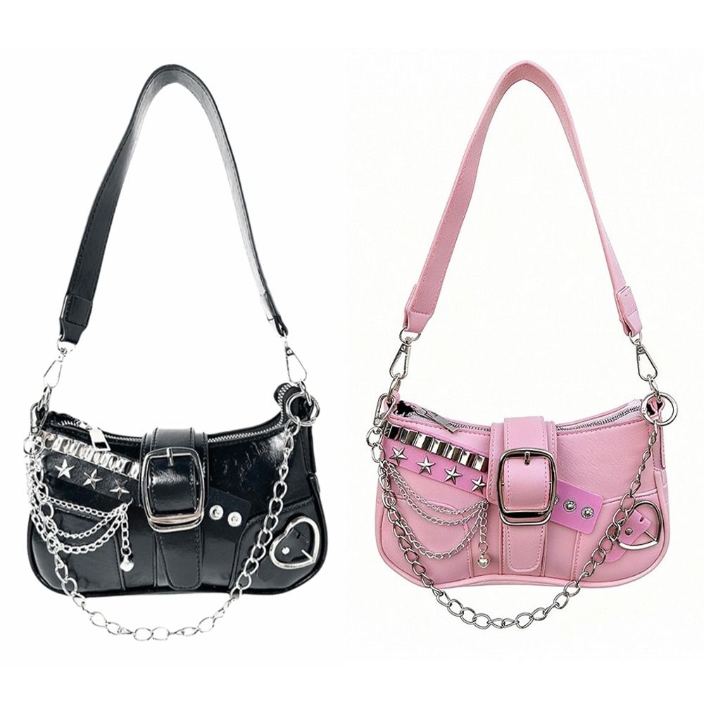 Vintage Y2K Shoulder Bag PU Le - Leather Backpack Vintage avaliação e preço