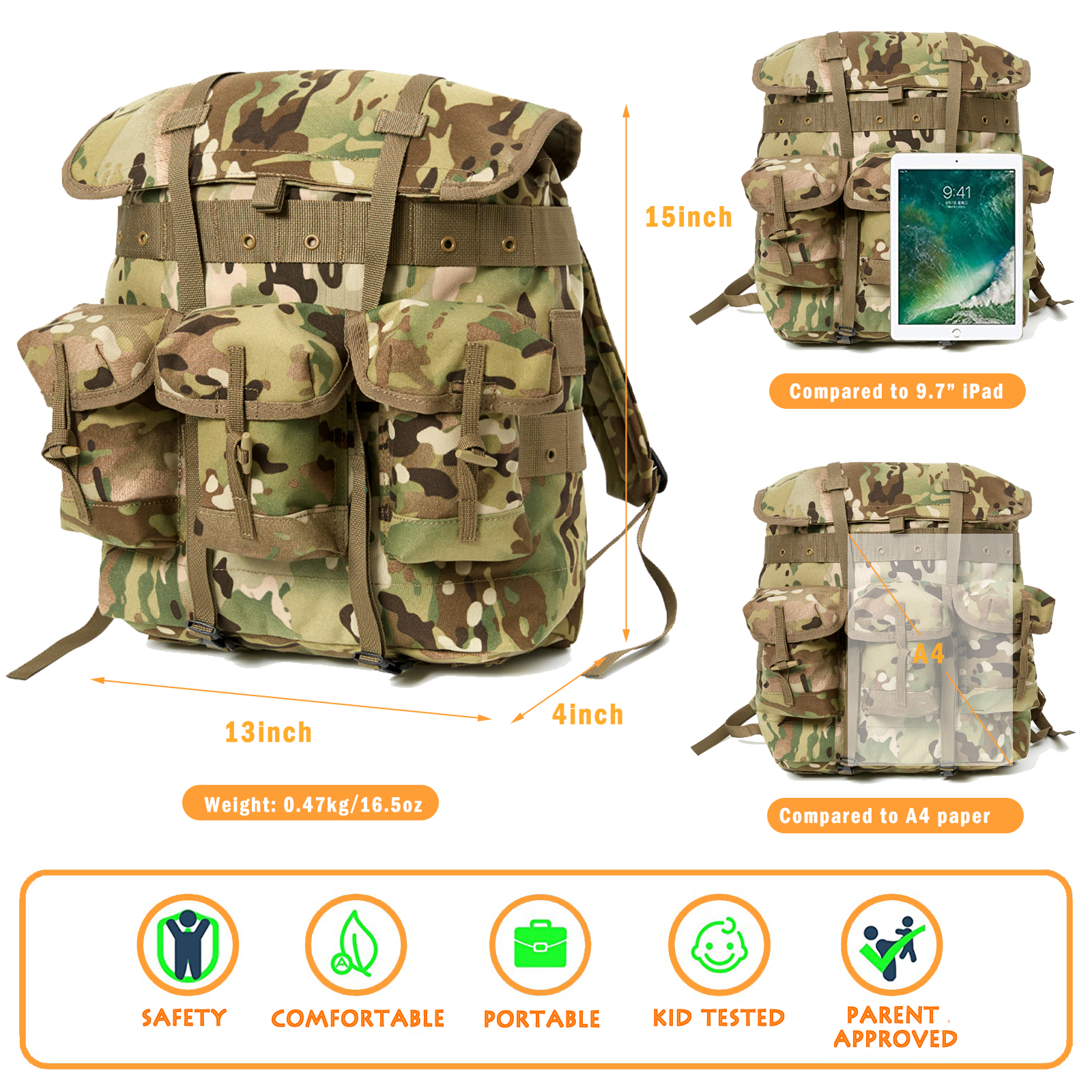 MT Mini Alice Pack for Kids, M - Rucksack Military Style avaliação e preço