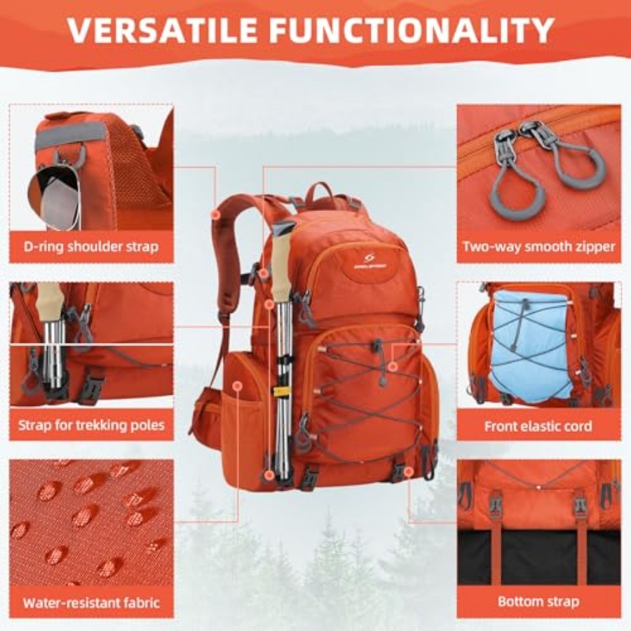 Hiking Backpack, 40L Waterproo - Hiking Backpack Waterproof avaliação e preço
