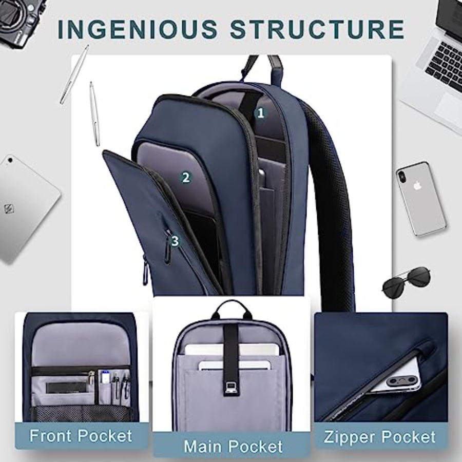 Backpack for Men Business Slim - Travel Backpack Anti Theft avaliação e preço