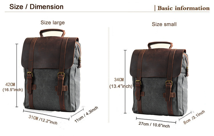Fashion Male Backpack Leather  - Rucksack Military Style avaliação e preço