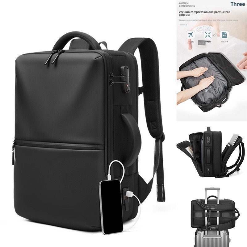 Waterproof Expandable Travel B - Business Backpack Brief avaliação e preço