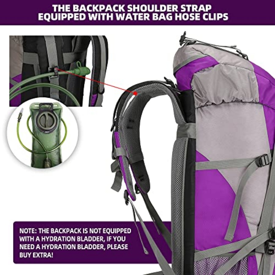 70L Hiking Backpack with Rain  - Hiking Backpack Waterproof avaliação e preço