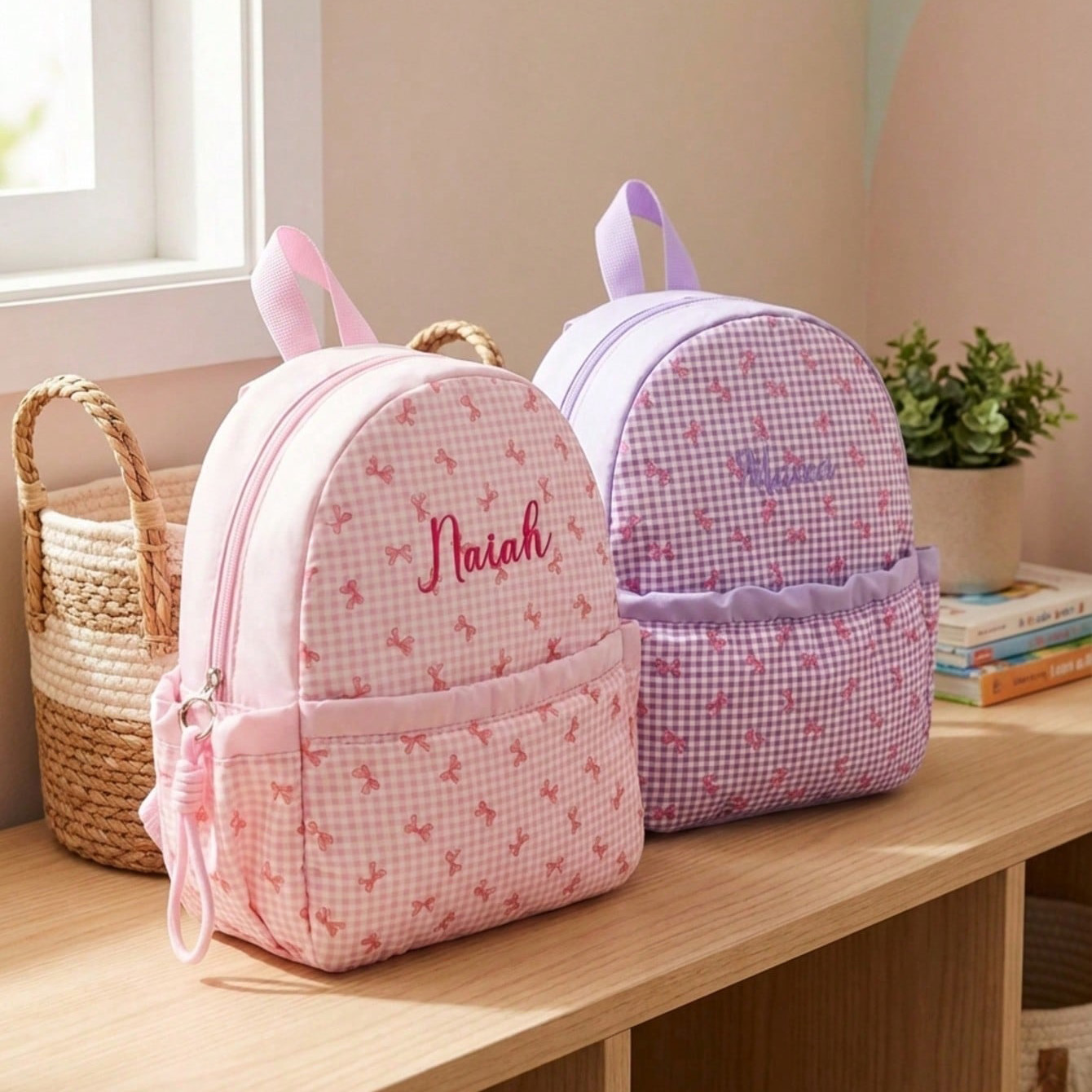 Custom Name-Letter Embroidered - School Backpack Teen avaliação e preço
