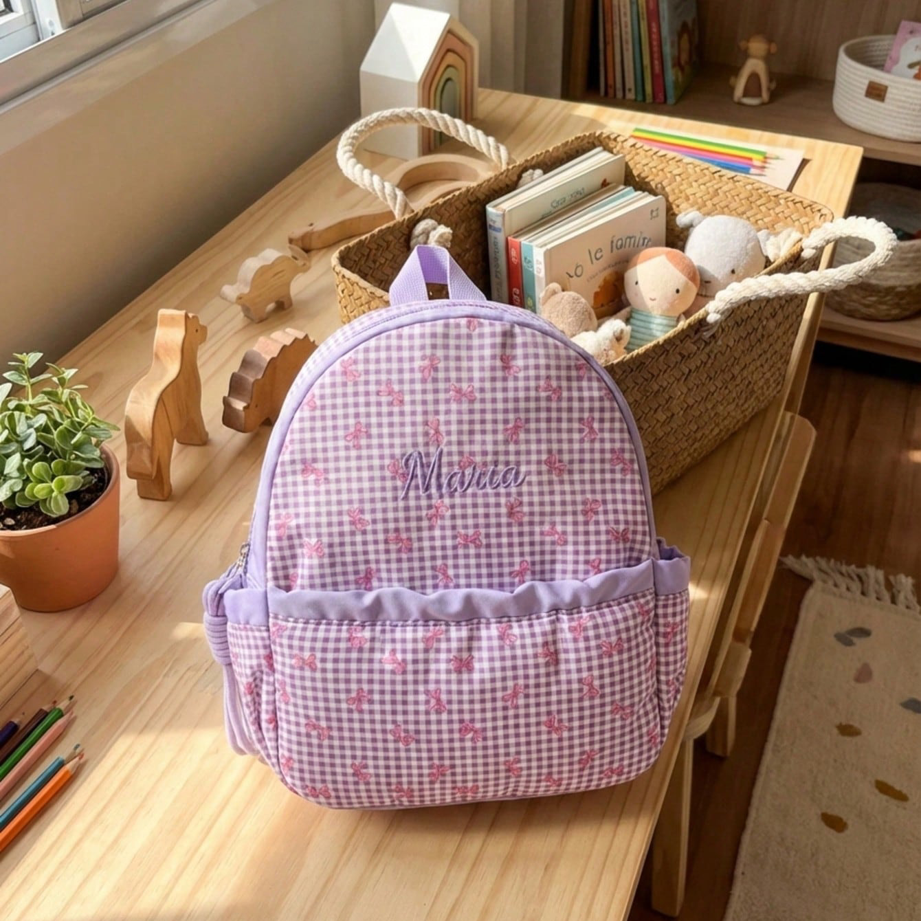 Custom Name-Letter Embroidered - School Backpack Teen avaliação e preço