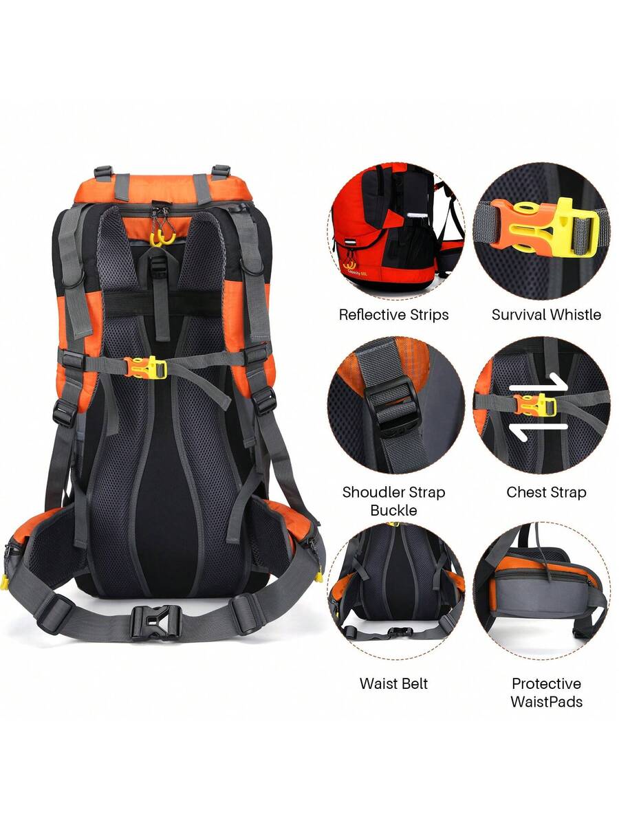 60L Waterproof Oxford Backpack - Hiking Backpack Waterproof avaliação e preço