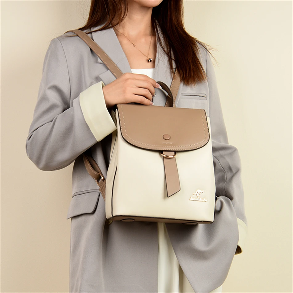 2024 High Quality Fashion Prin - Leather Backpack Vintage avaliação e preço