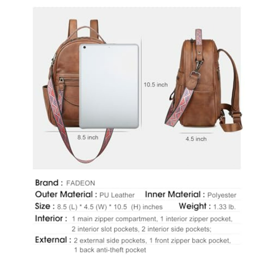 Mini Backpack Purse for Women, - Mini Backpack Purse avaliação e preço