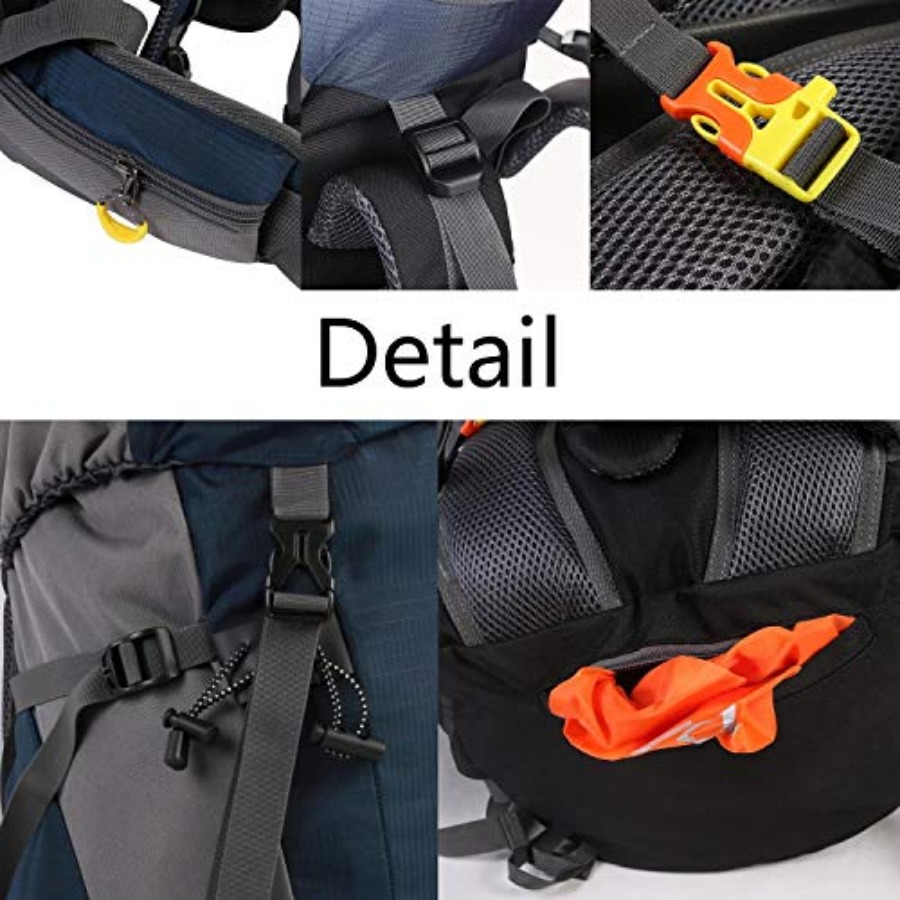 50L Hiking Backpack Men Campin - Rain Cover Backpack avaliação e preço