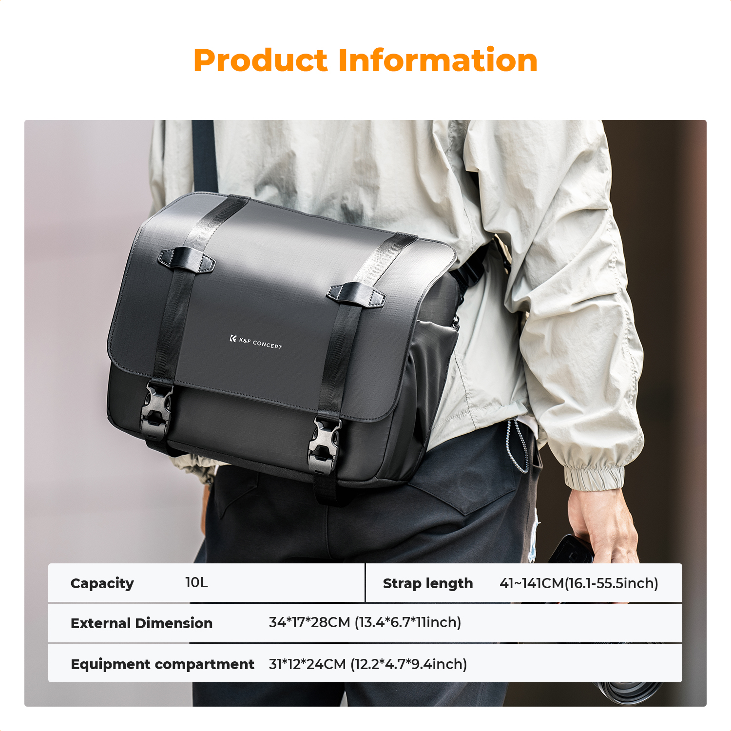 K&F CONCEPT 10L Camera Sling B - Sling Backpack Shoulder avaliação e preço