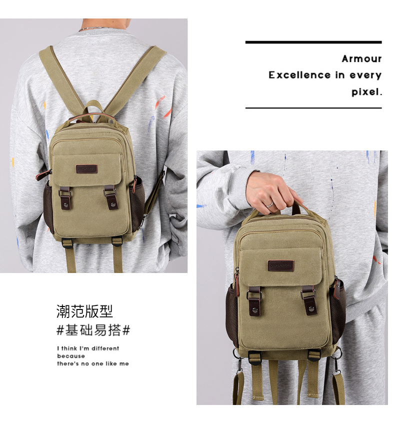 New Canvas Chest Bag Men Large - Canvas Backpack Casual avaliação e preço