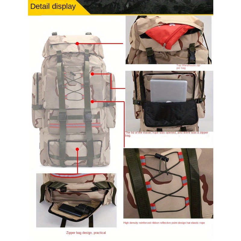 Large Capacity Outdoor Tactica - Rucksack Military Style avaliação e preço