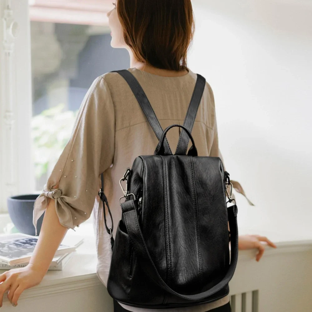 NEW Anti-theft Laptop Backpack - Leather Backpack Vintage avaliação e preço